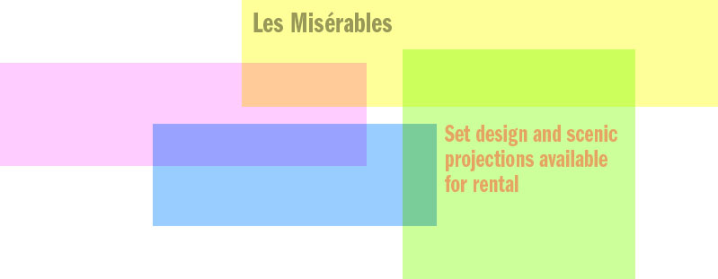 Les Miserables set design and scenic projections